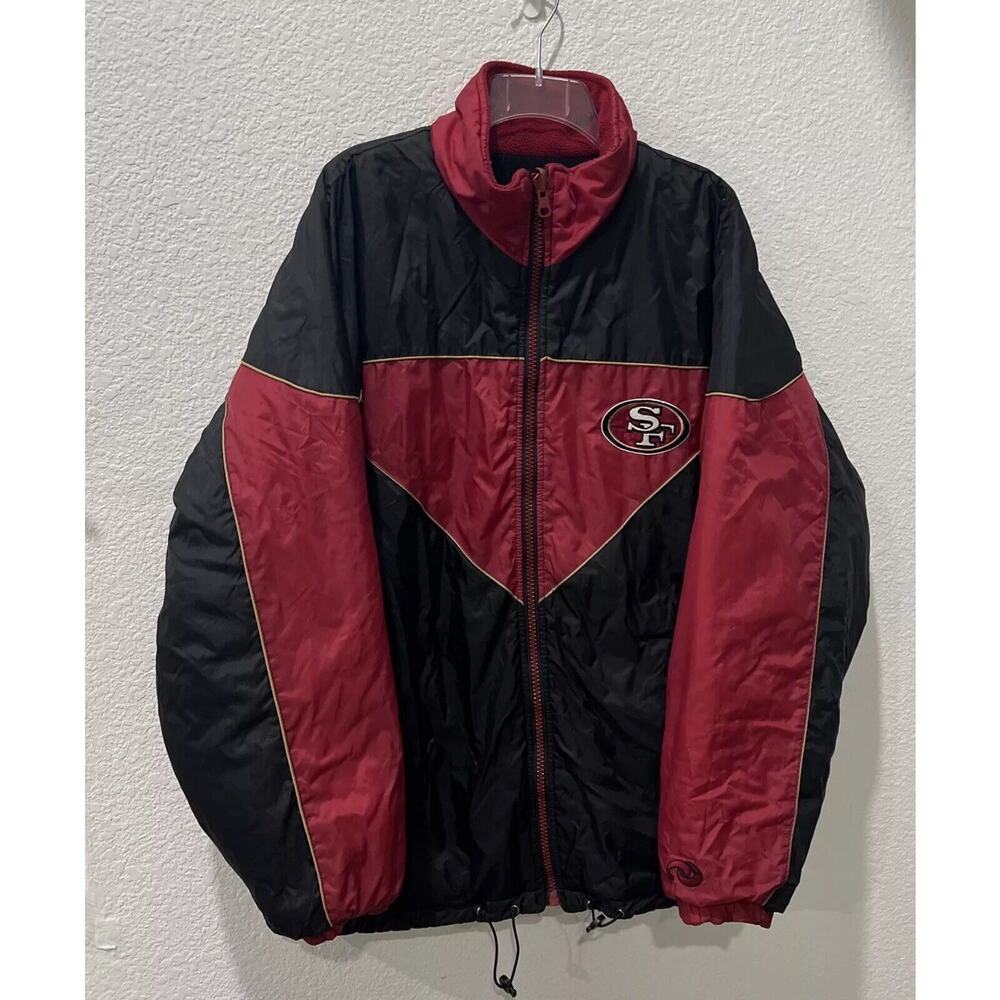 San Francisco 49ers NFL Unique Brand Reversable jacket Mens Sz XL 49ers Faithful